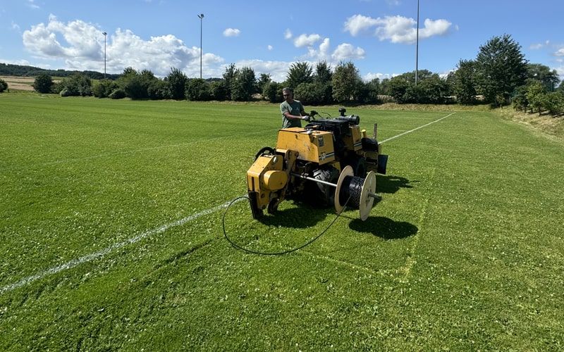 Bewässerungsanlage mit Perrot HYDRA Getrieberegnern für zwei Sportplätze in Roßdorf